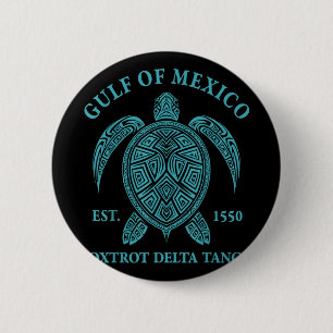Macaron Rond 5 Cm Tortue Du Golfe Du Mexique Delta Tango Est 1550