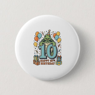 Macaron Rond 5 Cm Tortue mignonne Conception de fête vintage pour 10