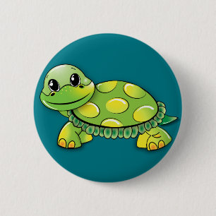 Macaron Rond 5 Cm Tortue verte