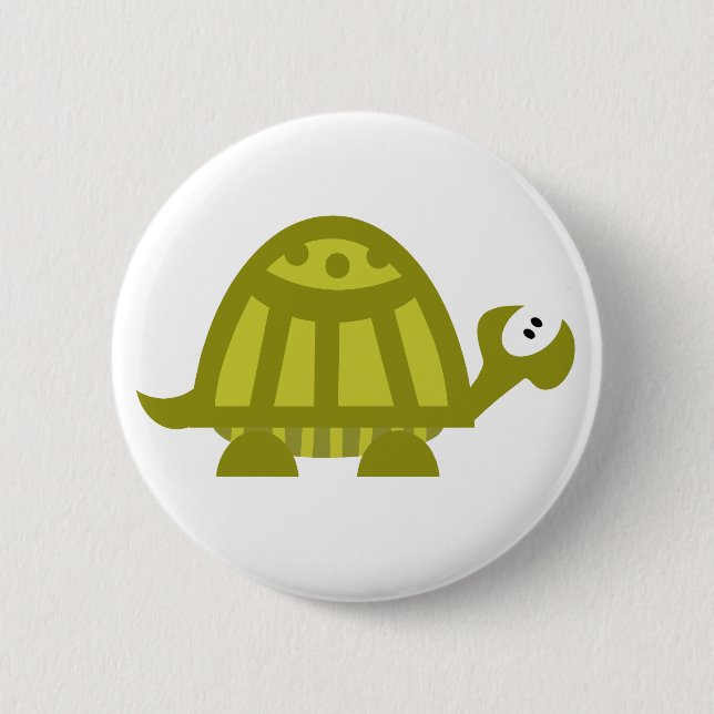 Macaron Rond 5 Cm Tortue verte (Devant)