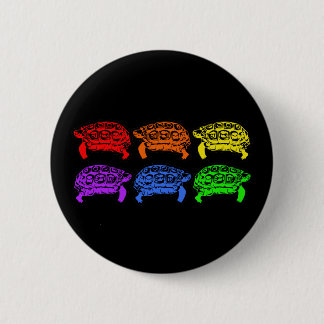 Macaron Rond 5 Cm Tortues arc-en-ciel