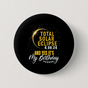 Macaron Rond 5 Cm Total Éclipse Solaire Et Oui C#39 ; s Mon Annivers