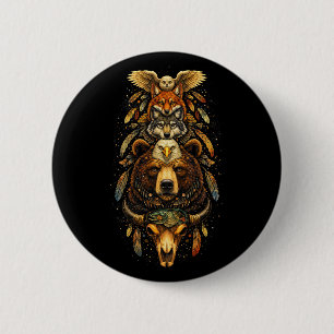 Macaron Rond 5 Cm Totem Ascendant