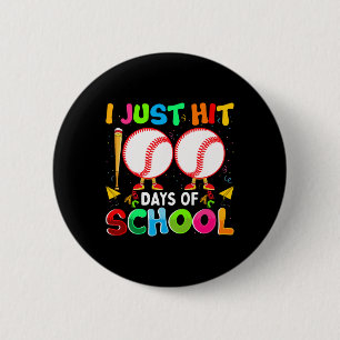 Macaron Rond 5 Cm Touchez 100 Jours De Baseball Scolaire 100E Jour G
