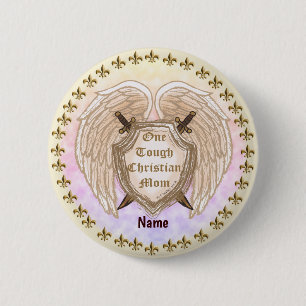 Macaron Rond 5 Cm Tough Christian Maman coutume