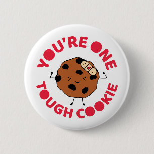 Macaron Rond 5 Cm Tough Cookie Hope You Fee Better Funny Design