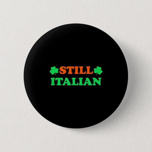Macaron Rond 5 Cm Toujours italien avec la Saint-Patrick Shamrock  (Devant)
