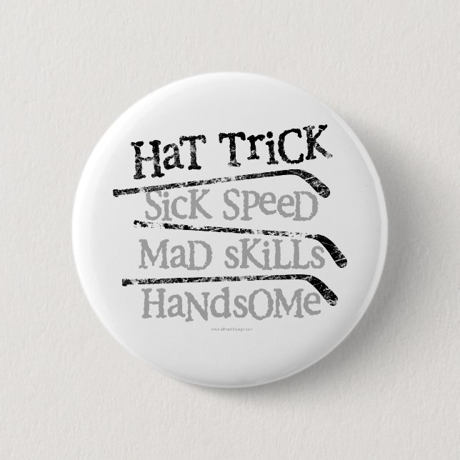 Macaron Rond 5 Cm Tour de casquette d'hockey (Devant)
