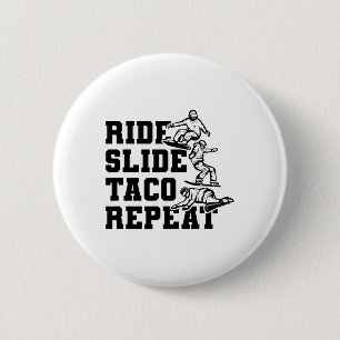 Macaron Rond 5 Cm Tour Diapositive Taco Répéter Snowboarder Snowboar