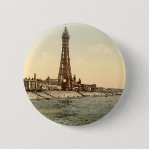 Macaron Rond 5 Cm Tour I, Lancashire, Angleterre de Blackpool