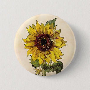 Macaron Rond 5 Cm Tournesol