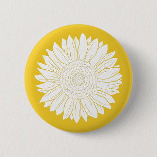 Macaron Rond 5 Cm tournesol jaune