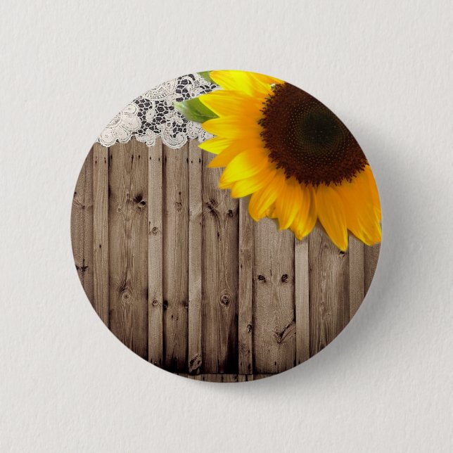 Macaron Rond 5 Cm tournesol rustique de pays occidental de dentelle (Devant)