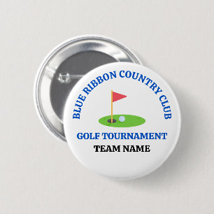 Macaron Rond 5 Cm Tournoi de golf personnalisé Golfeur de Country Cl