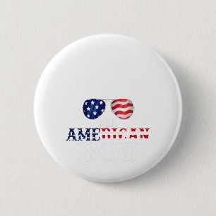 Macaron Rond 5 Cm Tous American Boys 4 juillet Boys Enfants Lunettes