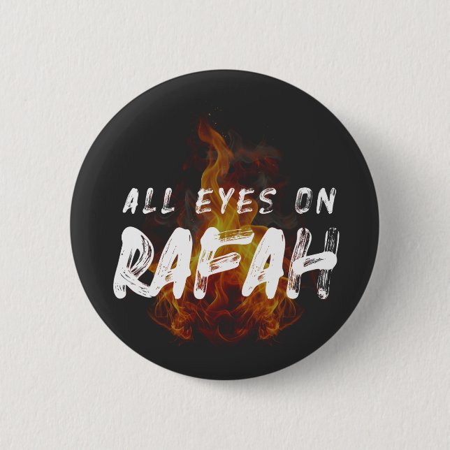 MACARON ROND 5 CM TOUS LES YEUX SUR RAFAH (Devant)