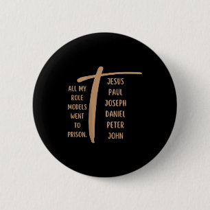 Macaron Rond 5 Cm Tous mes modèles sont allés en prison - Jésus ...(