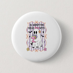 Macaron Rond 5 Cm Tous Réservés Pour Halloween Professeur Ghost