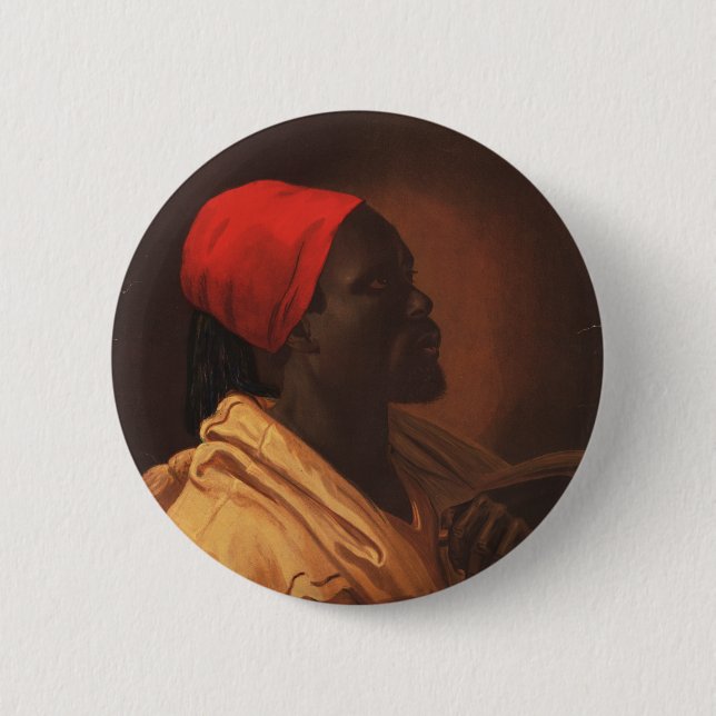 Macaron Rond 5 Cm Toussaint L'Ouverture par George DeBaptiste (1870) (Devant)