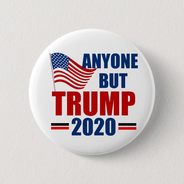 Macaron Rond 5 Cm Tout le monde sauf Donald Trump 2020 (Devant)