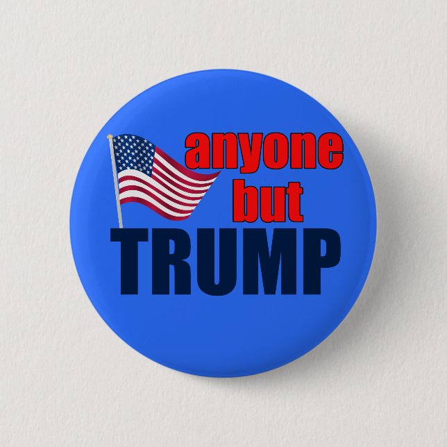 Macaron Rond 5 Cm Tout le monde sauf Trump (Devant)