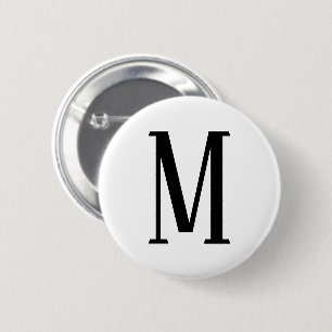 Macaron Rond 5 Cm Toute lettre Noir & Blanc ou couleurs DIY