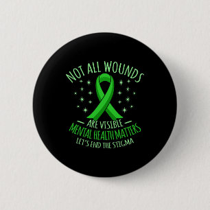 Macaron Rond 5 Cm Toutes Les Blessures Sont Visibles Santé Mentale S