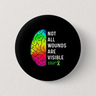 Macaron Rond 5 Cm Toutes les blessures sont visibles - Sensibilisati
