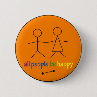 Macaron Rond 5 Cm Toutes les personnes soient bouton heureux