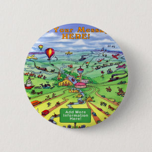 Macaron Rond 5 Cm Toutes les routes mènent à San Antonio Texas