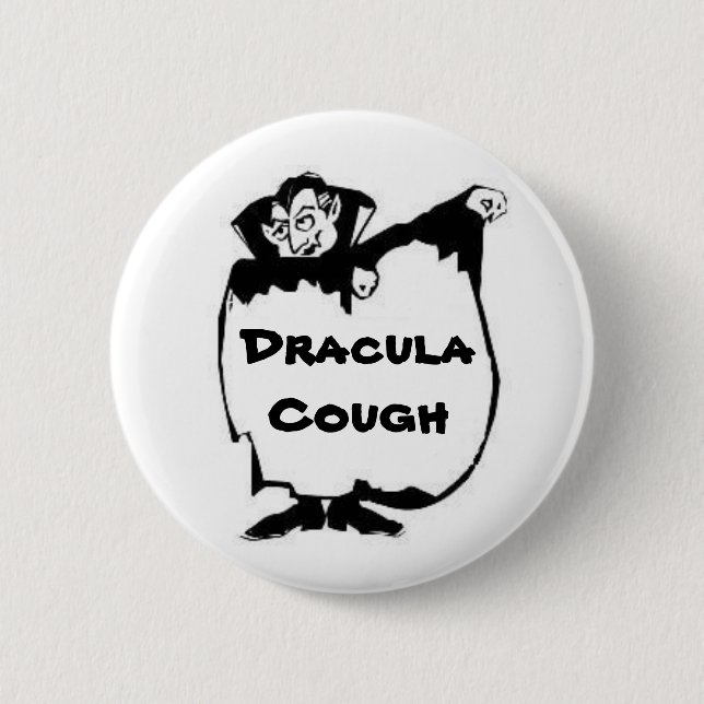 Macaron Rond 5 Cm Toux de Dracula (Devant)