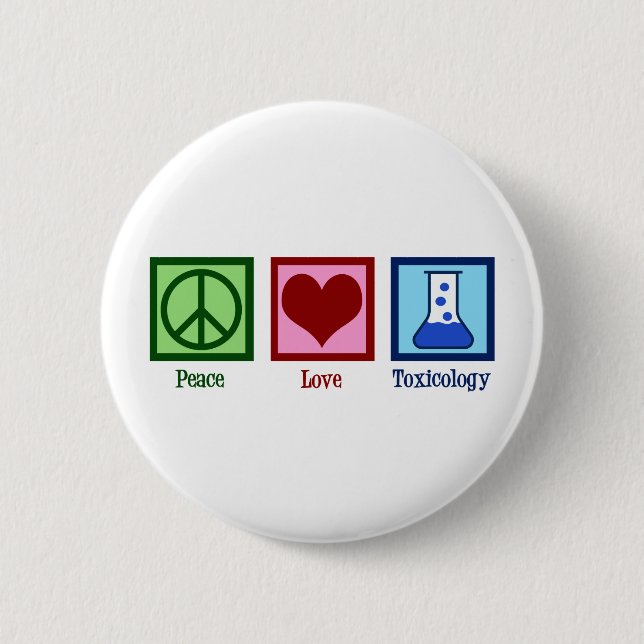Macaron Rond 5 Cm Toxicologie Peace Love (Devant)