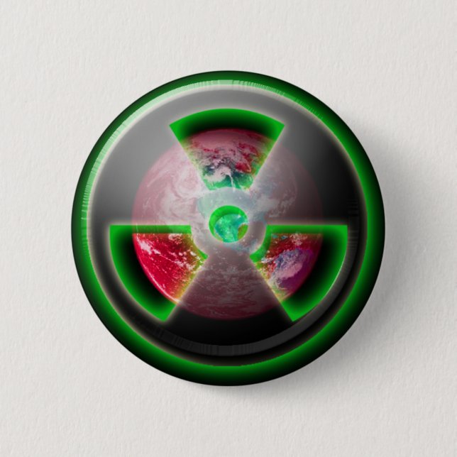 Macaron Rond 5 Cm Toxique pour la planète (Devant)