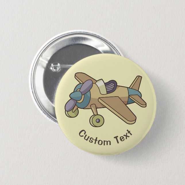 Macaron Rond 5 Cm Toy Avion (Devant & derrière)
