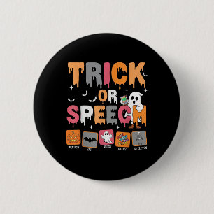 Macaron Rond 5 Cm Tracé Ou Parole Halloween Slp Voix Parcours Langue