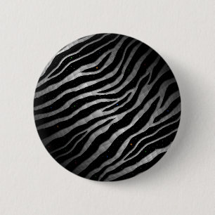 Macaron Rond 5 Cm Tracées SpaceTime arrachées - Noir/Blanc