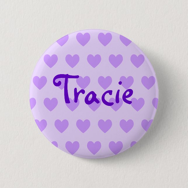 Macaron Rond 5 Cm Tracie en violet (Devant)
