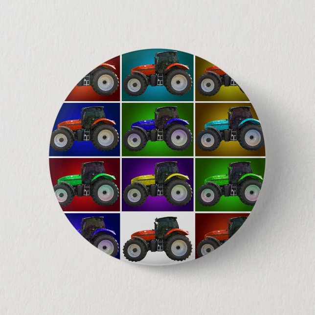 Macaron Rond 5 Cm tracteur (Devant)