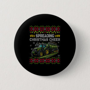 Macaron Rond 5 Cm Tracteur agricole pour répandre la joie de Noël Sw