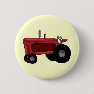 Macaron Rond 5 Cm Tracteur de ferme