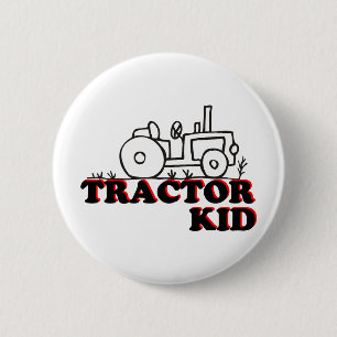 Macaron Rond 5 Cm Tracteur Kid