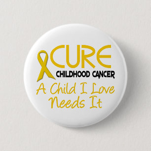 Macaron Rond 5 Cm TRAITEMENT de conscience de Cancer d'enfance