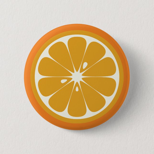 Macaron Rond 5 Cm tranche orange (Devant)