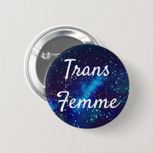 Macaron Rond 5 Cm Trans Femme personnalisable identité de galaxie