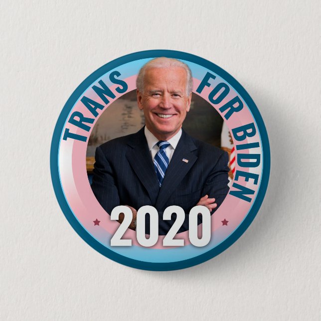 Macaron Rond 5 Cm Trans pour Joe Biden 2020 pour le président - Démo (Devant)