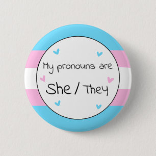 Macaron Rond 5 Cm Transgenre Elle/Ils Pronoun Pin
