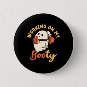 Macaron Rond 5 Cm Travailler Sur Mon Gros Boo ty Funny Halloween Gym