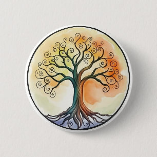 Macaron Rond 5 Cm Tree of Life