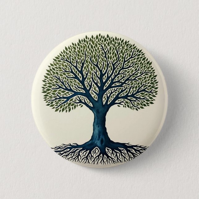 Macaron Rond 5 Cm Tree of Life (Devant)