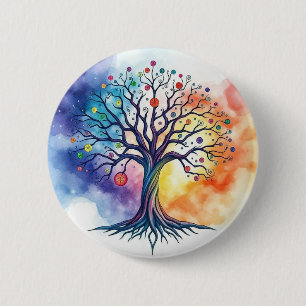 Macaron Rond 5 Cm Tree of Life